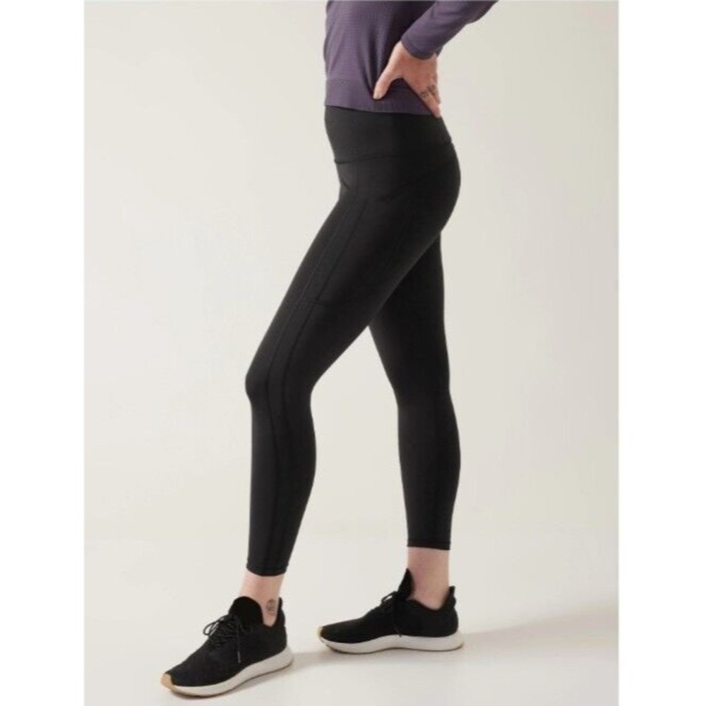 Athleta Ultimate Stash Pocket 7/8 Tight Legging Pant Womens XS Black Pull On